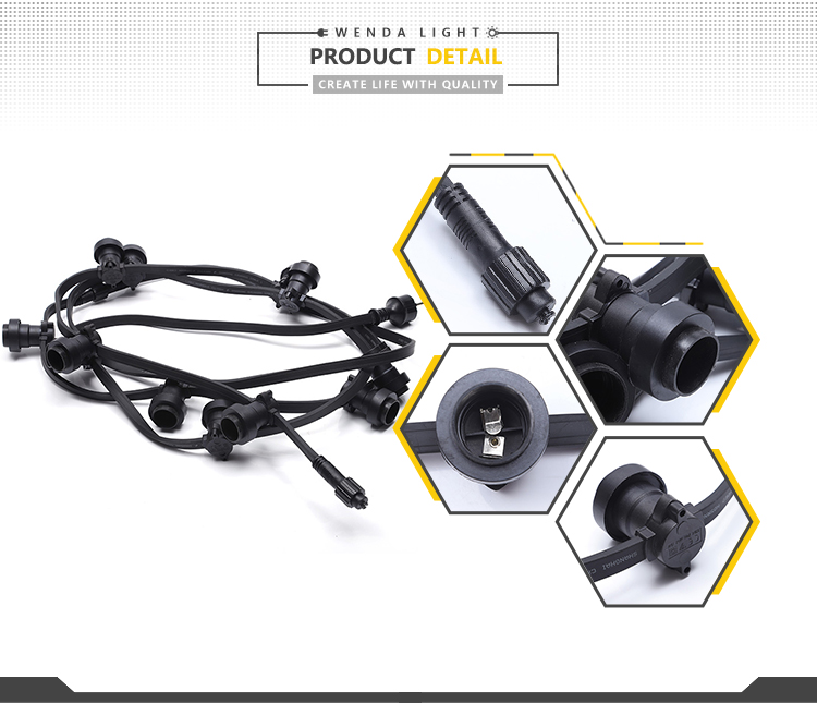 WENDA - Fairy Flat Belt Merry String Lights Led Light Радужная гирлянда Декоративное кафе Уличное Рождество 100 м Индивидуальные IP65 220V -20-40 Плоский кабель Ленточные светильники 8