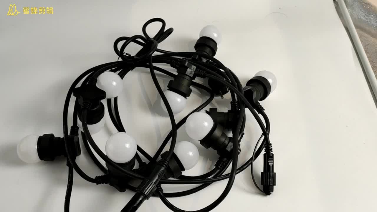 Quality Commercial round cable e27 socket led festoon lighting outdoor waterproof 20m e27 festoon lights Manufacturer | Wenda Deco