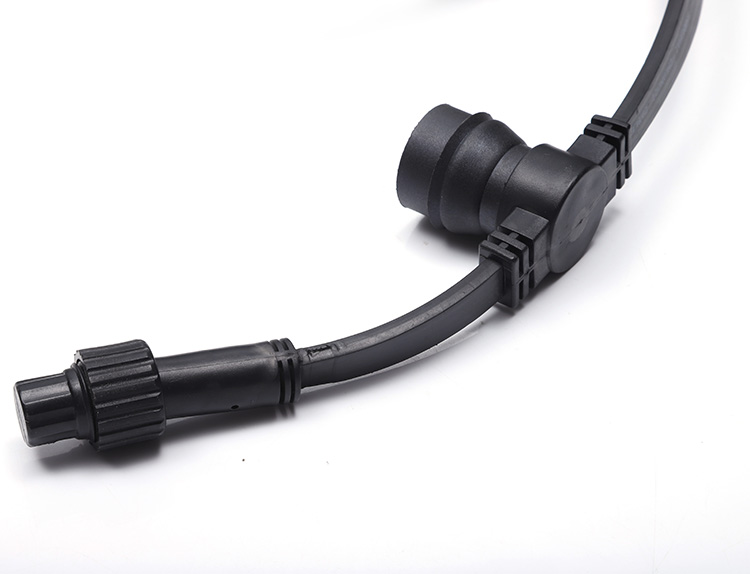 Festoon 100M Karet Garland Garland String Lampu Dekorasi Dekorasi Luar Ruangan untuk Memperhiasi dan Pesta Natal Hitam/Putih 40 24