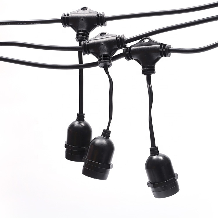 Qualité Connectable Garden Party Festoon Holiday Lights E27 Dropper Round cable Belt lights Fabricant | Déco Wenda 8
