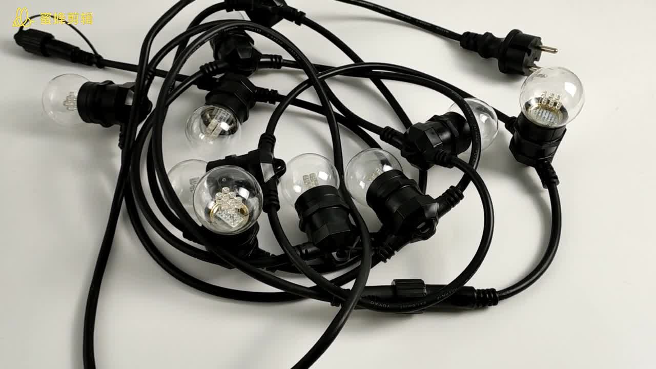 Quality Connectable 10m 20m round led patio lights waterproof outdoor lighting e27 Manufacturer | Wenda Deco