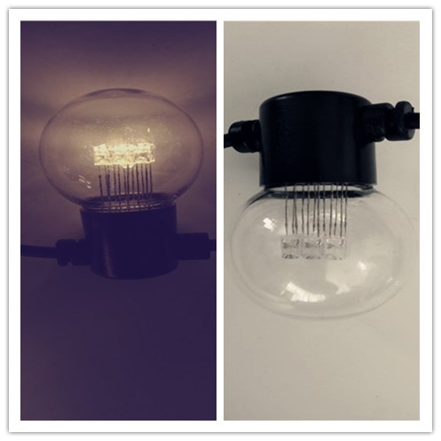 Cel mai bun 220V IP44 de Crăciun în aer liber G45 șir de decorare pentru petreceri. Lumini cu LED pentru curele G45 String light Company - Wenda Deco 14