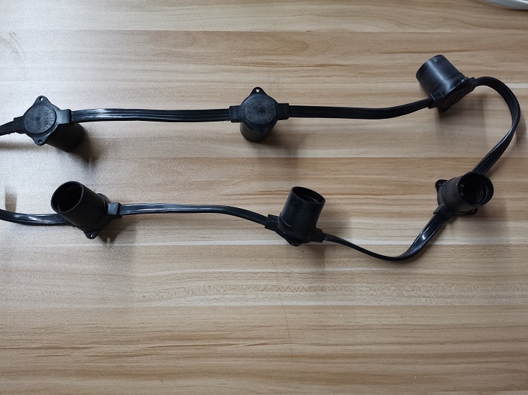 e27 ซ็อกเก็ตไฟเข็มขัดพร้อมหลอดไฟกันน้ำสวนวันหยุดลานตกแต่งคริสต์มาสไฟ LED พู่ห้อยกลางแจ้ง 9
