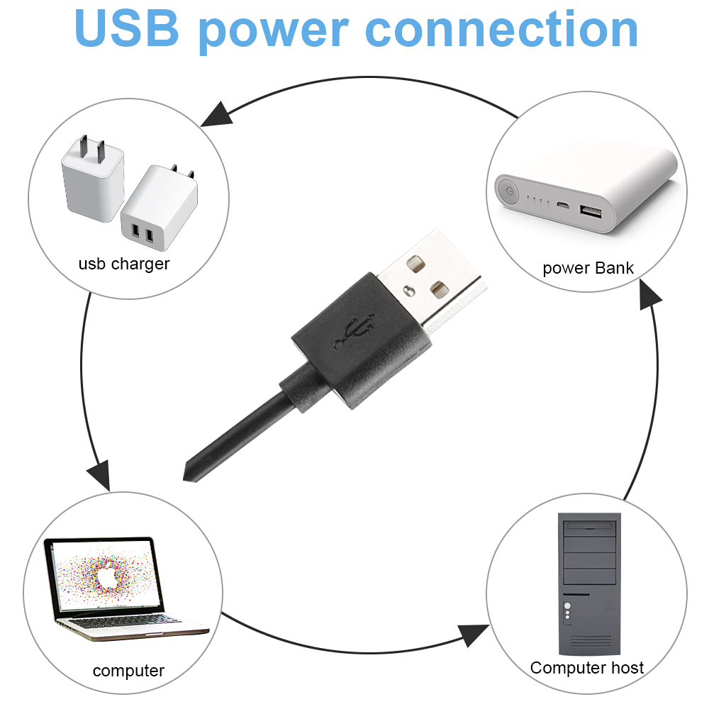 Luz de preenchimento ao vivo para mesa de trabalho 9W 5V 64LED 2835 Grânulos de lâmpada Luz branca Conexão USB 15