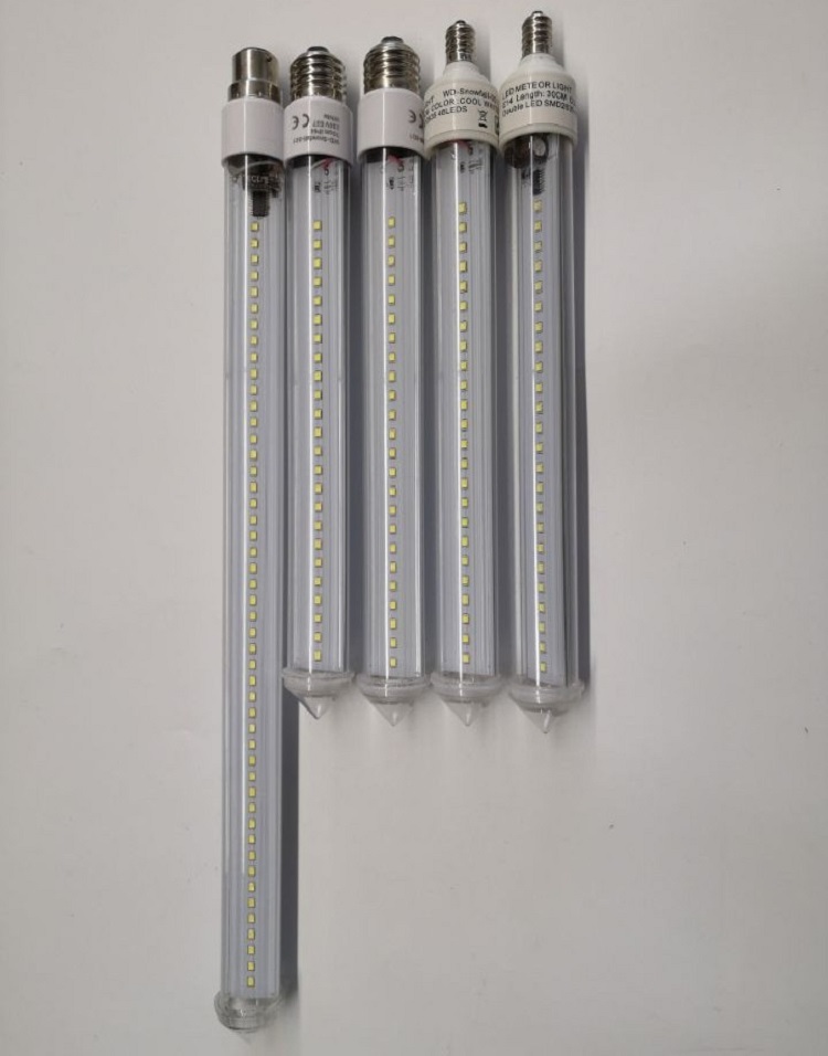 Lampu Tabung Hujan Meteor Led Terbaik Dekorasi Pohon Luar Ruangan 30cm 50cm Lampu Salju Natal IP44 25