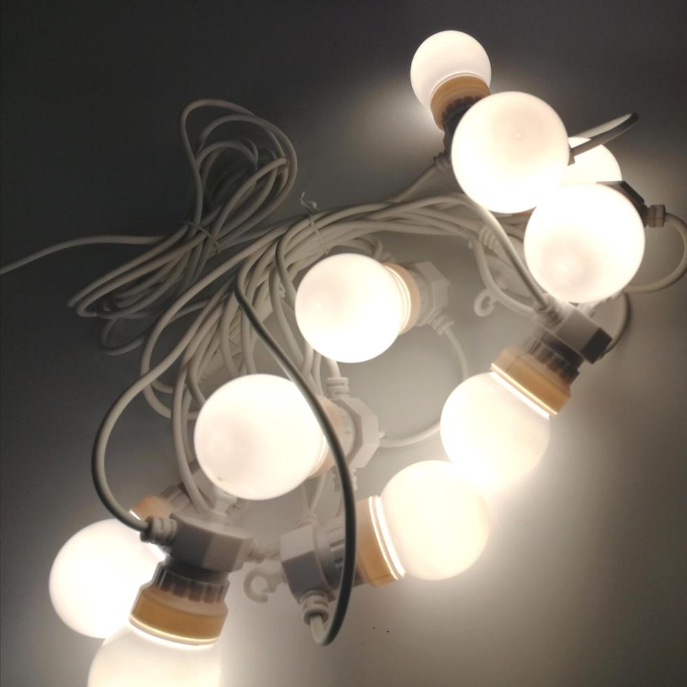Quality 5m 10bulb milky globes G50 festoon string lights Manufacturer | Wenda Deco 7