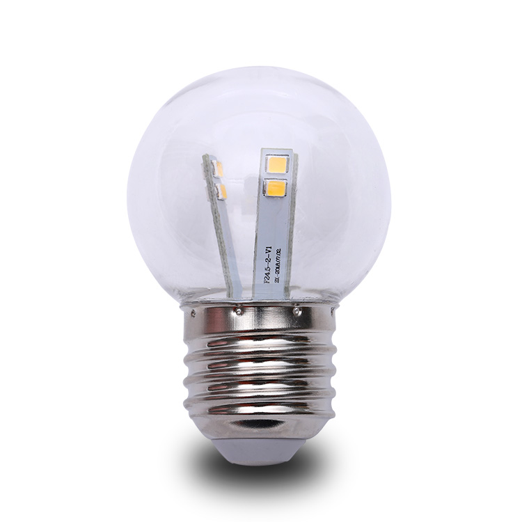 220v 1w G45 Globe лампы для гольфа e27 b22 теплая белая светодиодная лампочка для производителей украшений для вечеринок 8