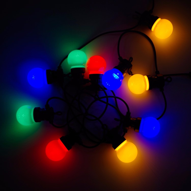 WENDA - LED ao ar livre multicolorido G50 Festoon Globe Fairy String Party Luzes de Natal G50 String light 14