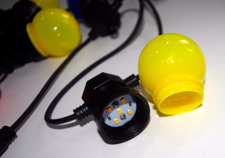 WENDA - LED ao ar livre multicolorido G50 Festoon Globe Fairy String Party Luzes de Natal G50 String light 12