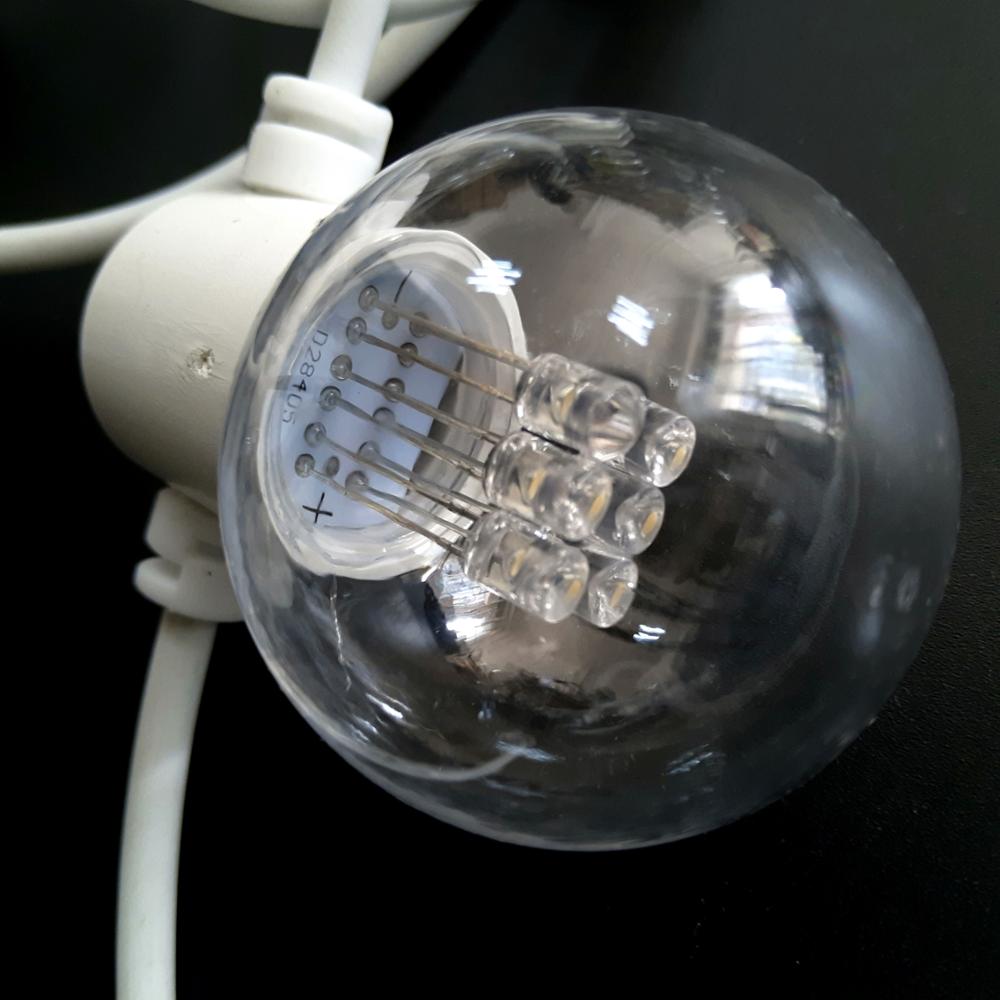 أفضل 10m G45 LED لمبة 220V للماء في الأماكن المغلقة في الهواء الطلق مقهى LED سلسلة ضوء شركة - Wenda Deco 8