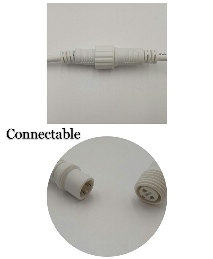 Lampu Strobo Berkedip E14 Tali Led Peledak Dapat Dihubung Luar Ruangan Lampu Tali Berkedip Dekorasi Natal Tahan Air 220V 20