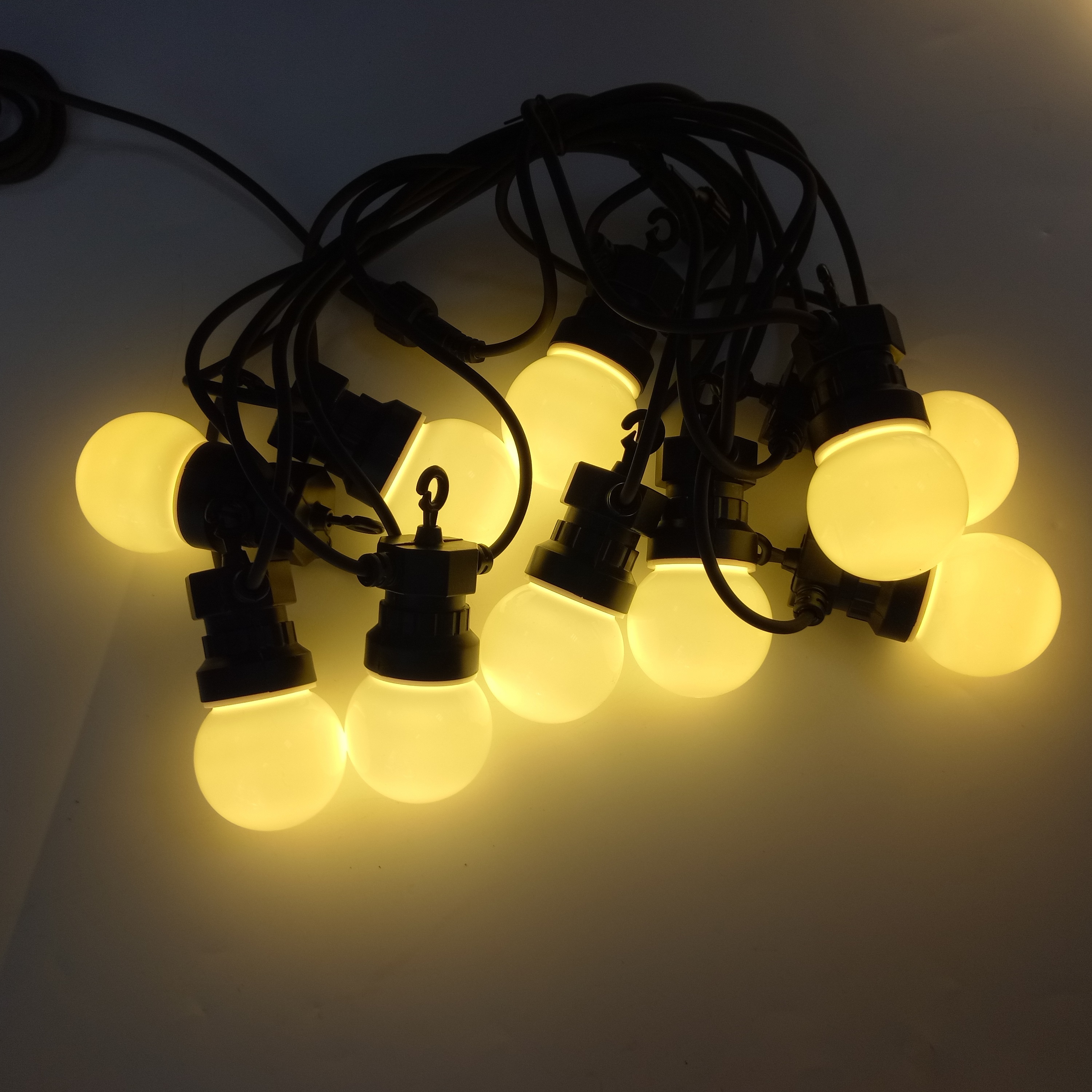 Le migliori luci per esterni da esterno per pallina da golf collegabili da 10 m G50 String light Company - Wenda Deco 8