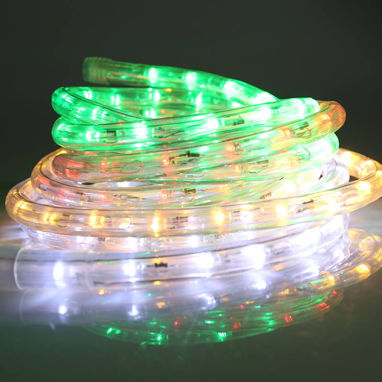 110v 220v ไฟเชือกกันน้ำแบบยืดหยุ่น PVC multicolor led เชือกแสงกลางแจ้ง 10m 100m เชือกตกแต่งคริสต์มาสไฟ led 30