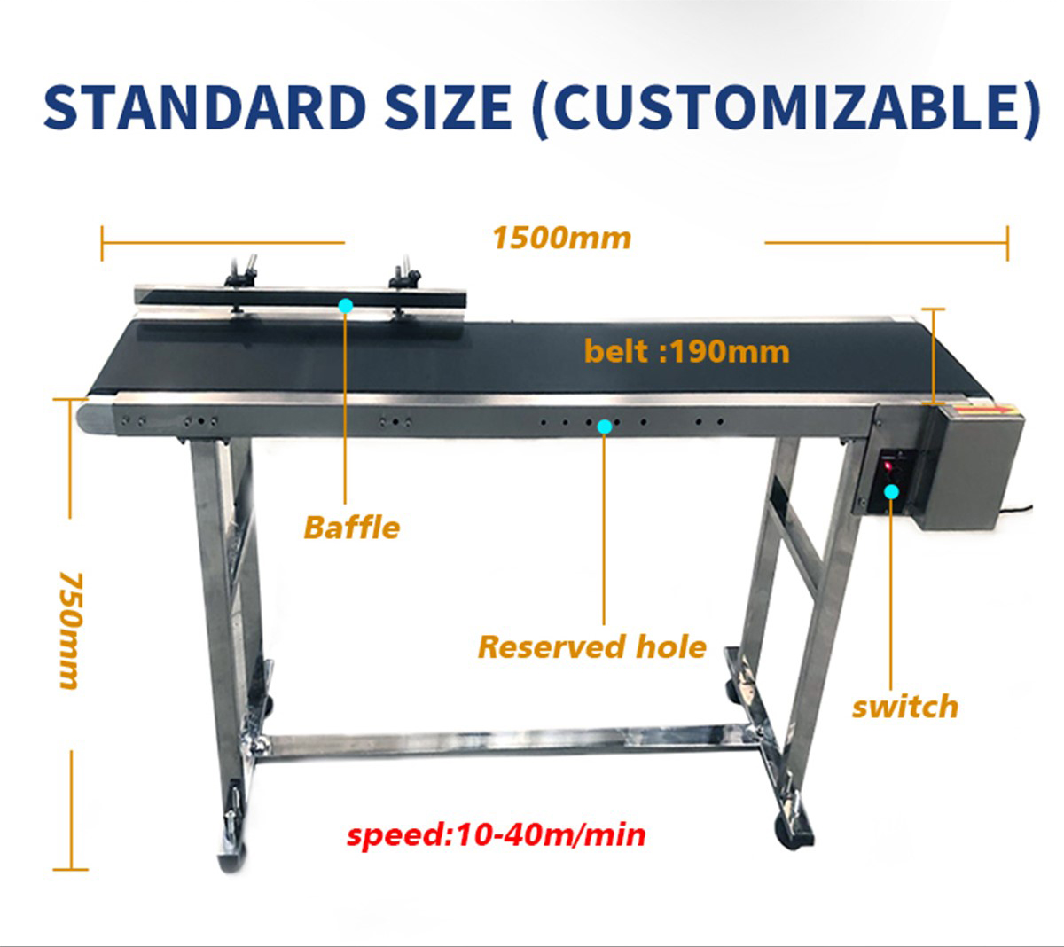 KELIER customizable conveyor belt for mask packaging line adjustable speed width and length 3