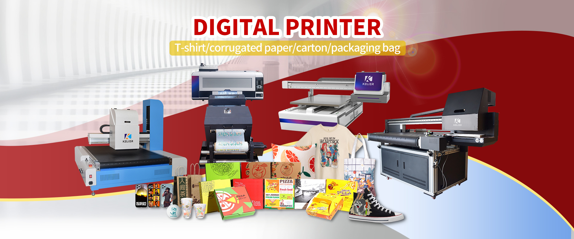 kelier digital printer Tshirt printer UV flatbed printer DTG DTF printer 2