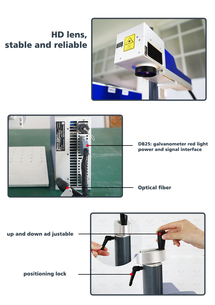 laser marking machine Small Portable Fiber Laser Marking Machine For metal logo date serial number printing kelier 10