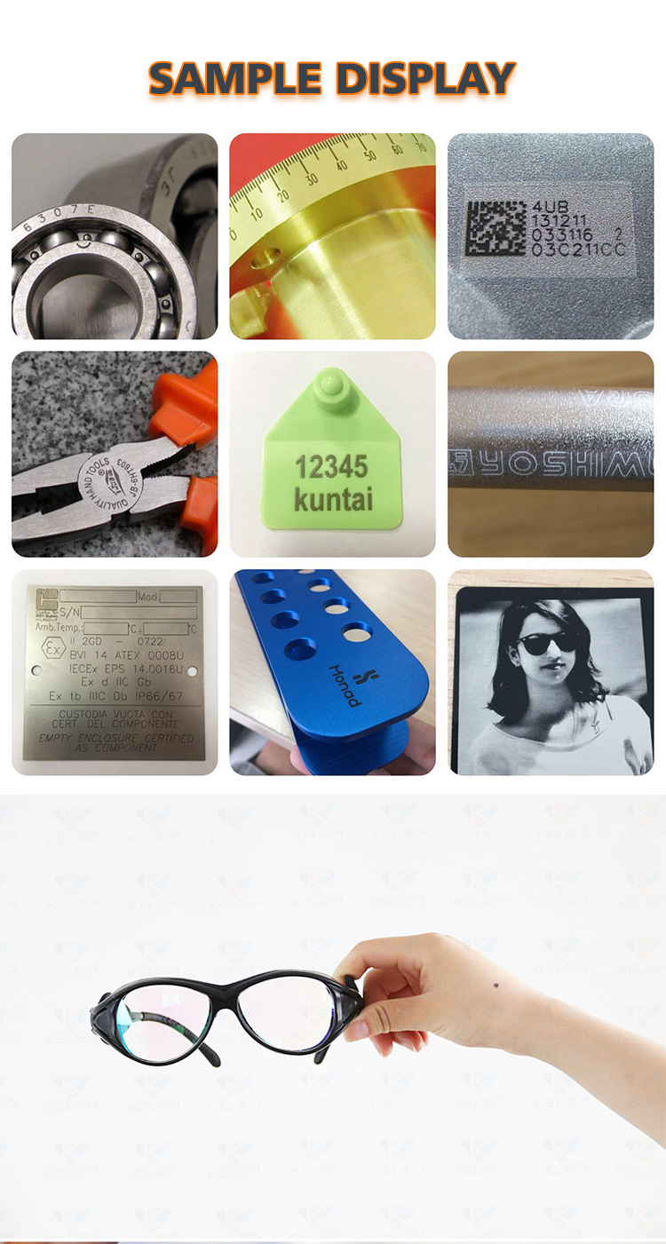laser marking machine Small Portable Fiber Laser Marking Machine For metal logo date serial number printing kelier 11