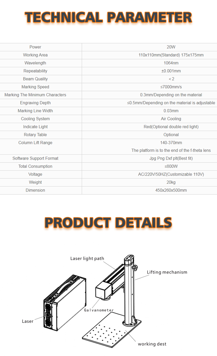 laser marking machine Small Portable Fiber Laser Marking Machine For metal logo date serial number printing kelier 9