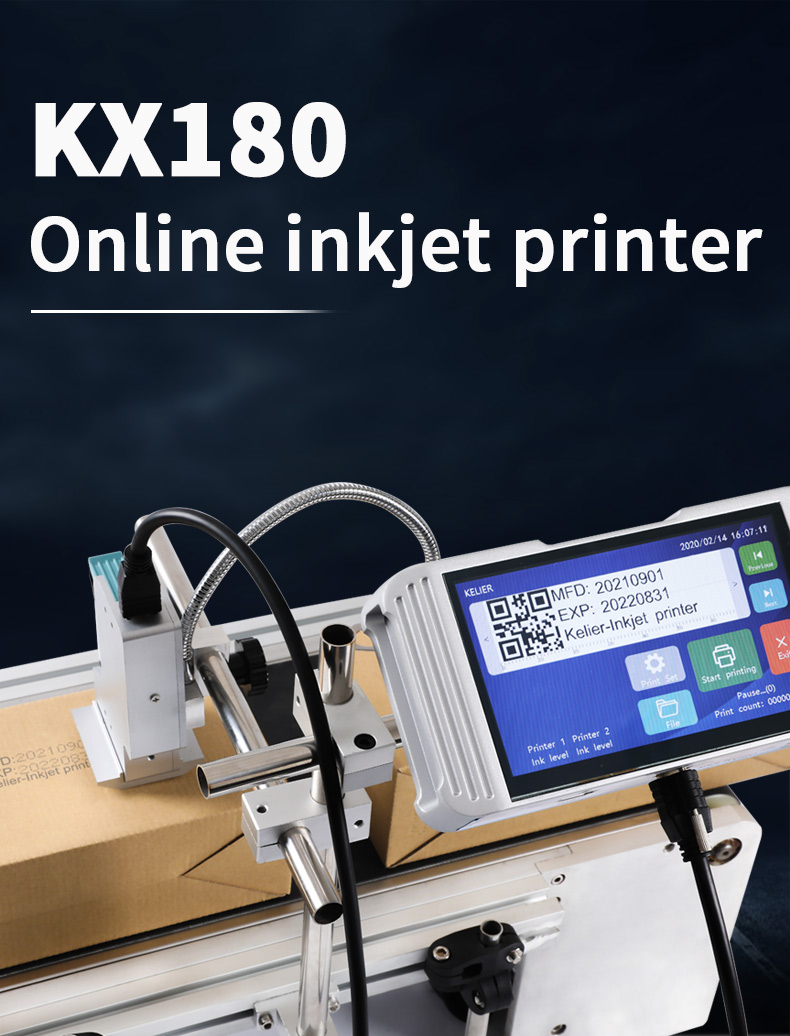 Kelier - Date coding machine inkjet printer for production line inkjet printer with conveyor tij printer Online Inkjet Printer 8