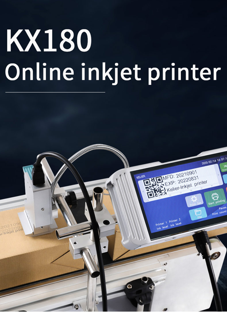 Kelier - kelier 2022 Automatic multi language Batch Code Small Online Box Package Inkjet Printer for expiry date batch code time Online Inkjet Printer 9