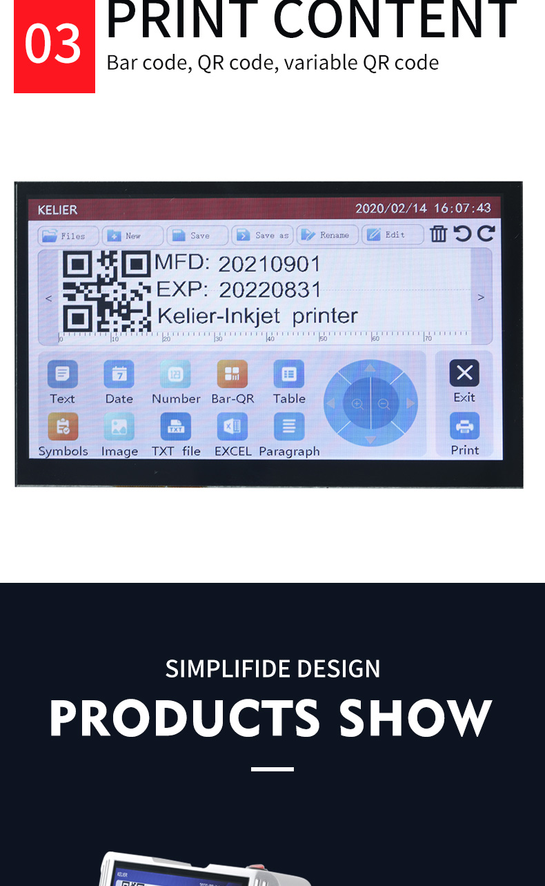 Kelier - kelier 2022 Automatic multi language Batch Code Small Online Box Package Inkjet Printer for expiry date batch code time Online Inkjet Printer 15