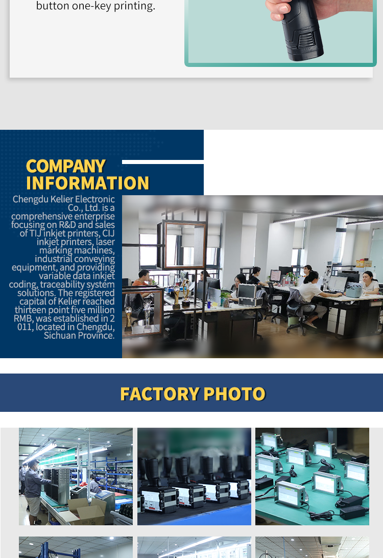 Kelier - Industrial TIJ Thermal number date handheld coding machine plastic bags sealing machine date printing machine Non-standard customization 15
