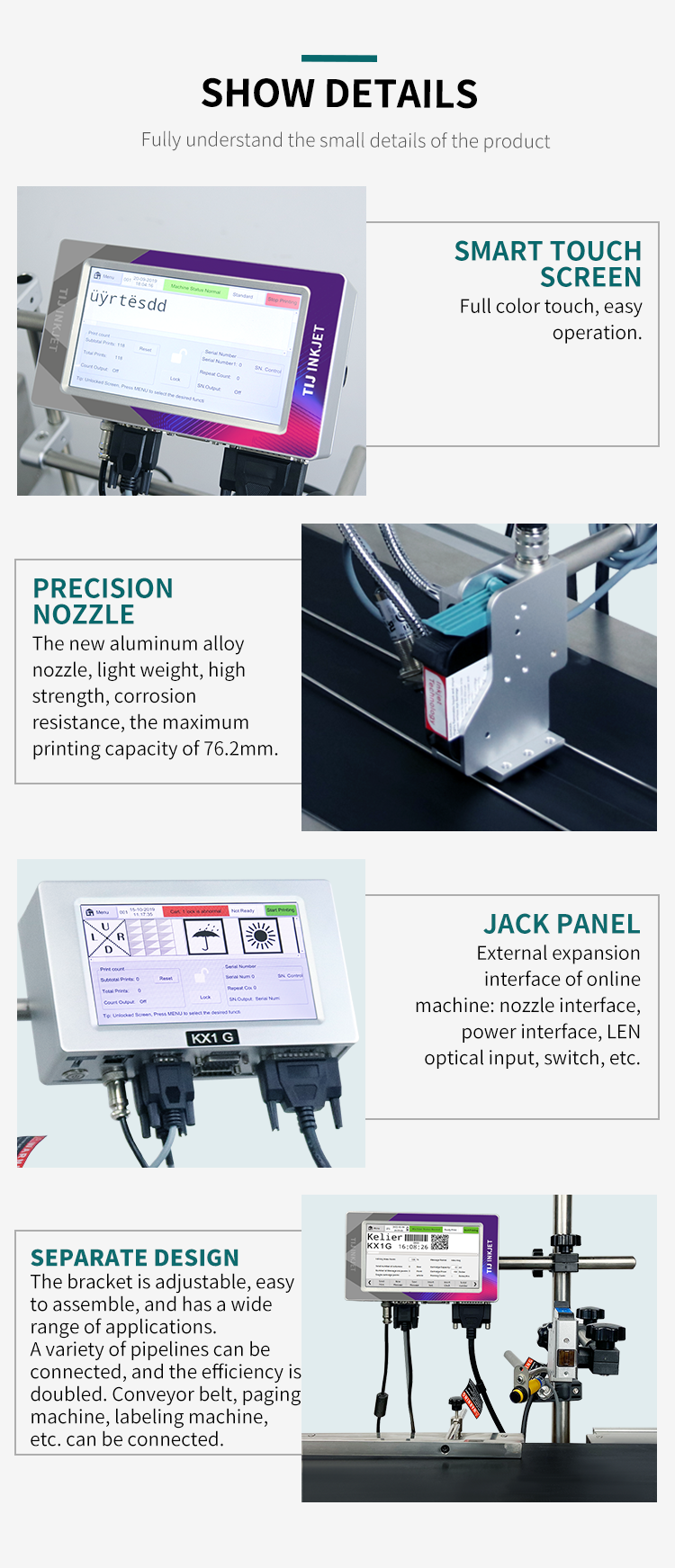Kelier - Expire Box Date Code Printer Batch Coding Machine Expiry Date Lot Number Inkjet Printer Online Inkjet Printer 14