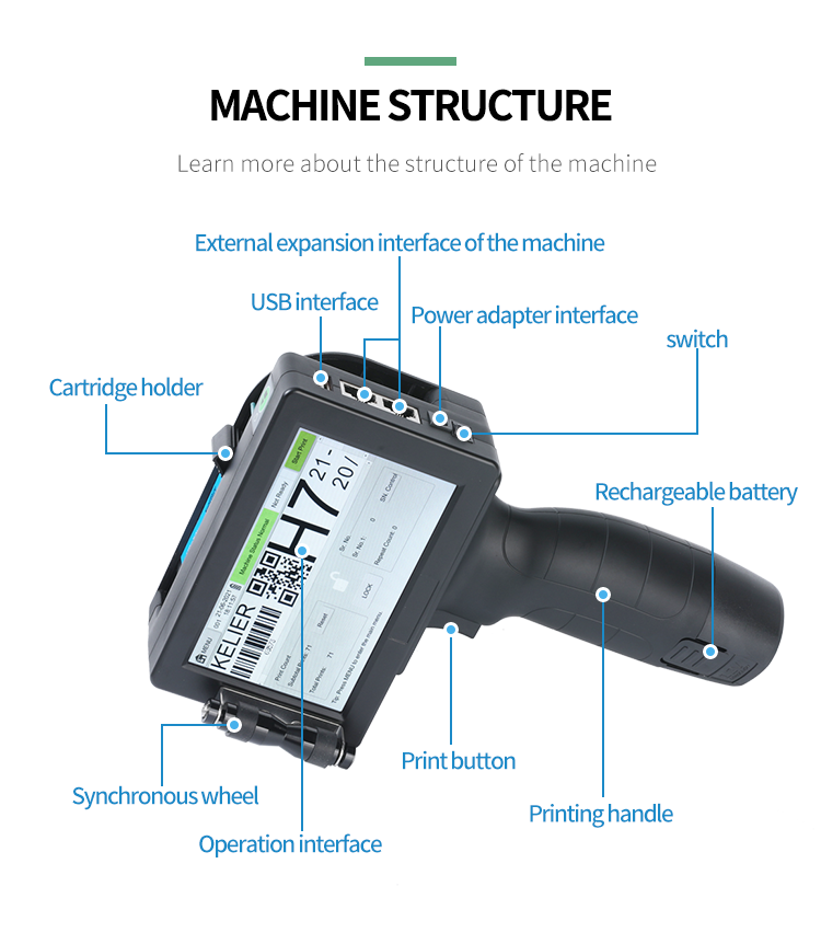 Kelier - Coder machine address printer batch no & expiry date printing machine Non-standard customization 11