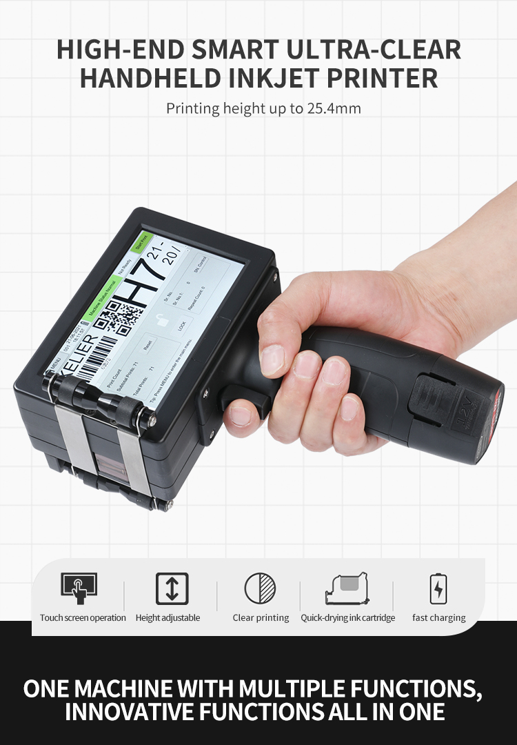 Kelier - Small Character Printer dater inkjet printing machine for plastic bottle exp dateinkjet code printer Coding of Plastic Bottles Handheld Inkjet Printer 8