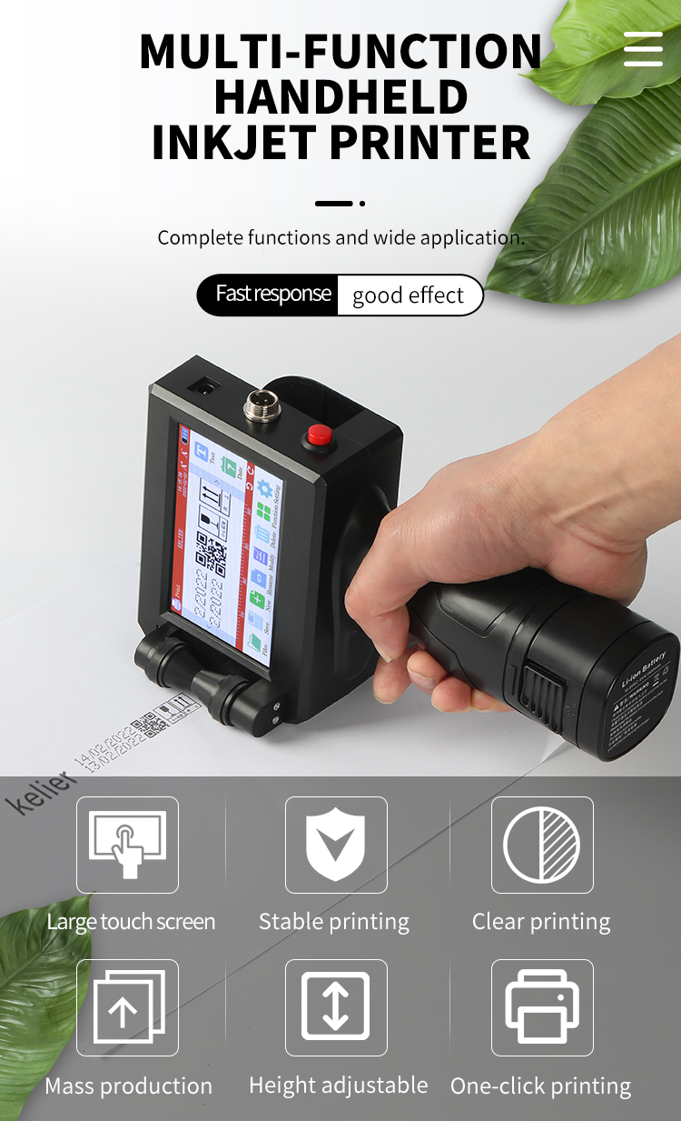 Kelier - Kelier portable handjet printer chinese inkjet printer TIJ Thermal Ink Jet Printer Handheld Inkjet Printer 9