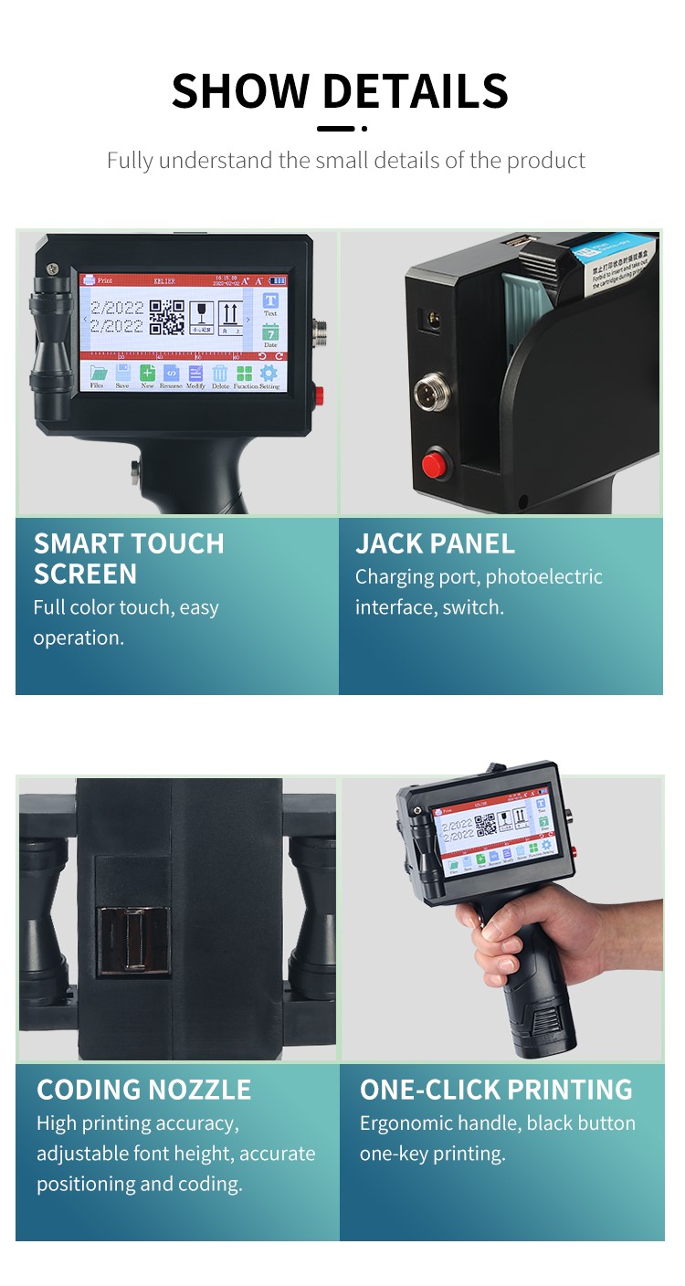 Kelier - Kelier portable handjet printer chinese inkjet printer TIJ Thermal Ink Jet Printer Handheld Inkjet Printer 14
