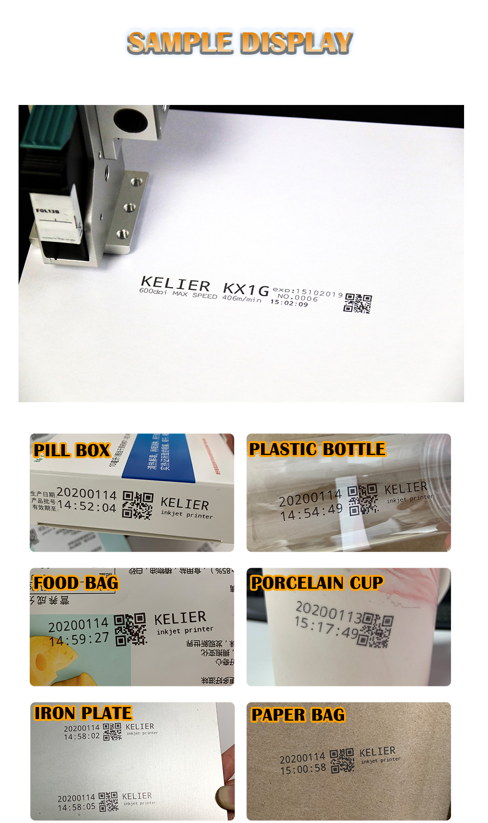 Kelier - Multiple nozzle touch screen 6-headed Egg QR code printer tij industrial printer inkjet coding machine Online Inkjet Printer 14