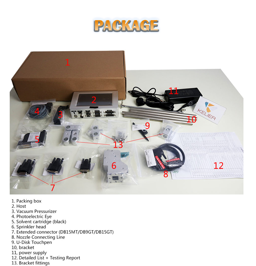 Kelier - Kelier 2021 newest design 3-6 nozzles print heads inkjet online printer for eggs mark QR code barcode batch number Online Inkjet Printer 14