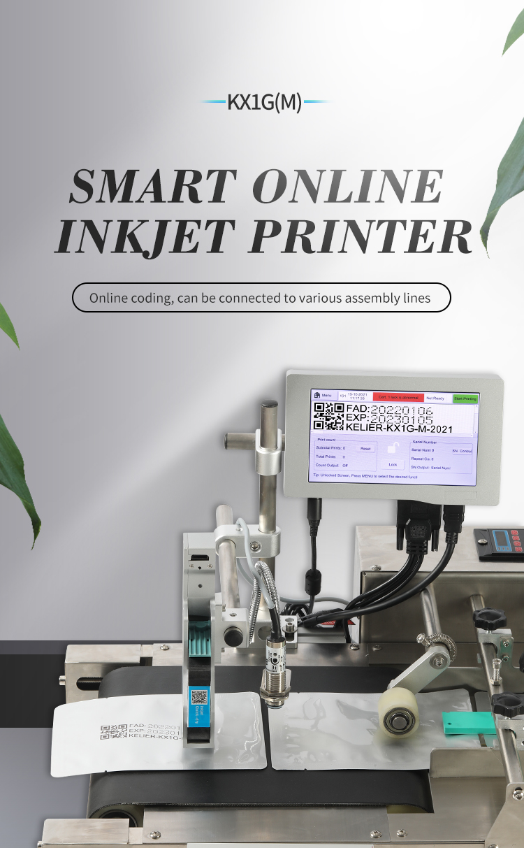 Kelier - Kelier Automatic tij 25 Inkjet Printer Metal Plastic production line Expiry Date TIJ Printing Machine Online Inkjet Printer 8