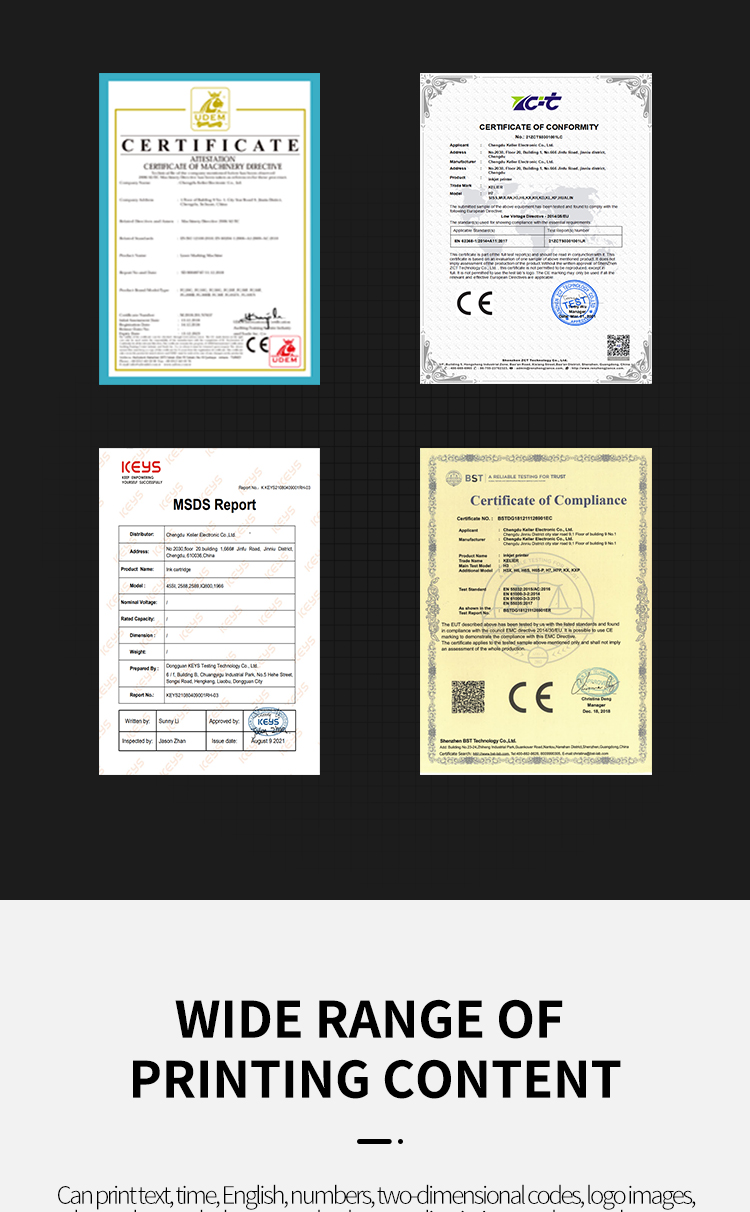 Kelier - Kelier Automatic tij 25 Inkjet Printer Metal Plastic production line Expiry Date TIJ Printing Machine Online Inkjet Printer 11