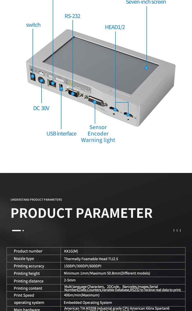 Kelier - Kelier Automatic tij 25 Inkjet Printer Metal Plastic production line Expiry Date TIJ Printing Machine Online Inkjet Printer 14