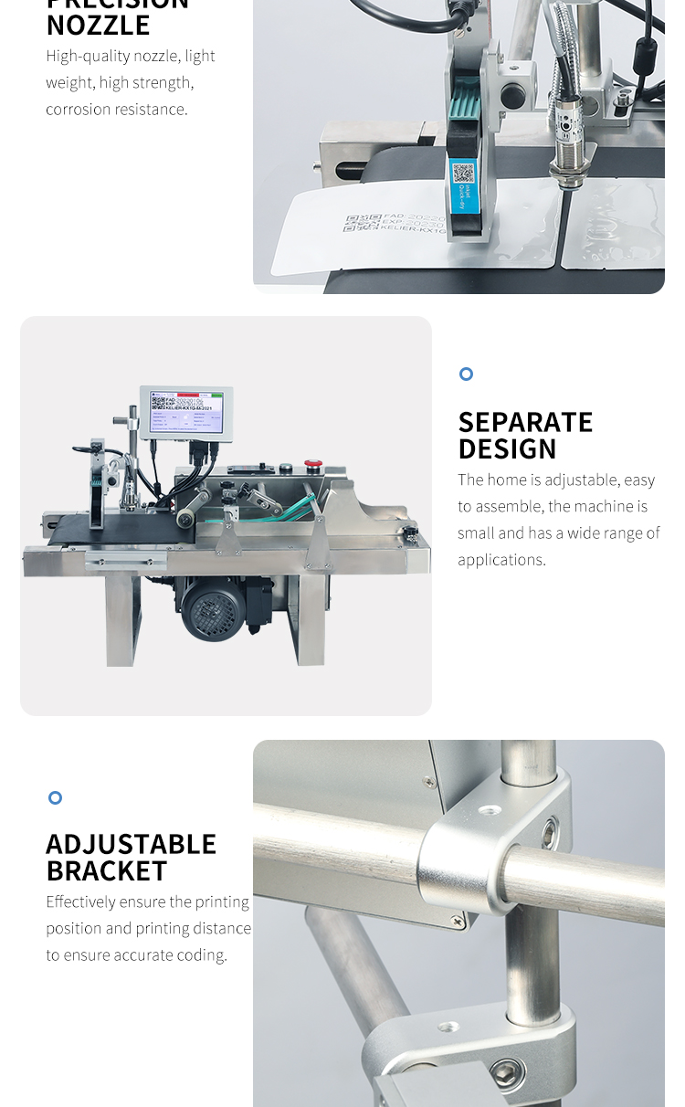 Kelier - Kelier Automatic tij 25 Inkjet Printer Metal Plastic production line Expiry Date TIJ Printing Machine Online Inkjet Printer 16