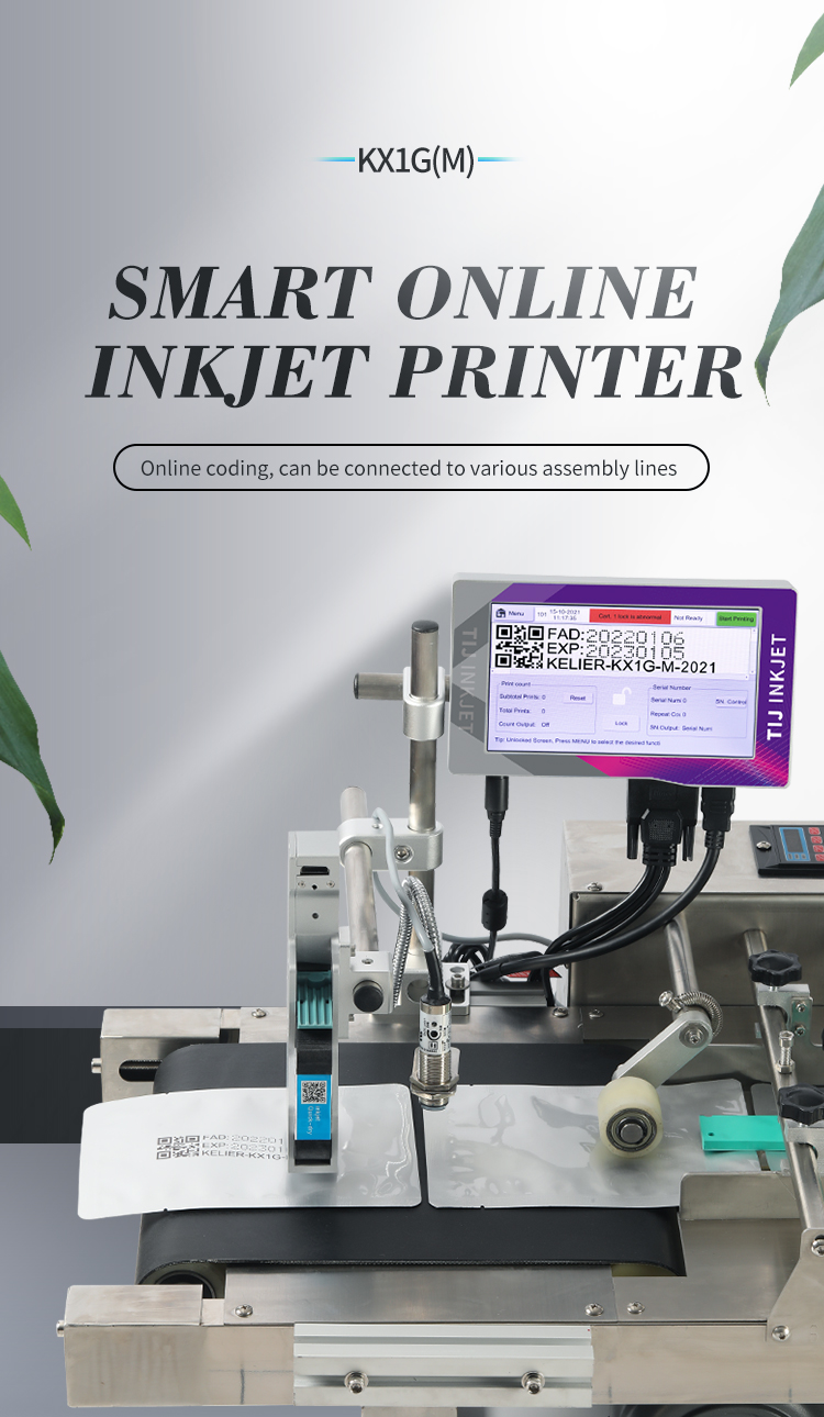 Kelier - Kelier tij 25 qr code barcode variable date inkjet coder bottle carton logo food industry coding printer Online Inkjet Printer 8