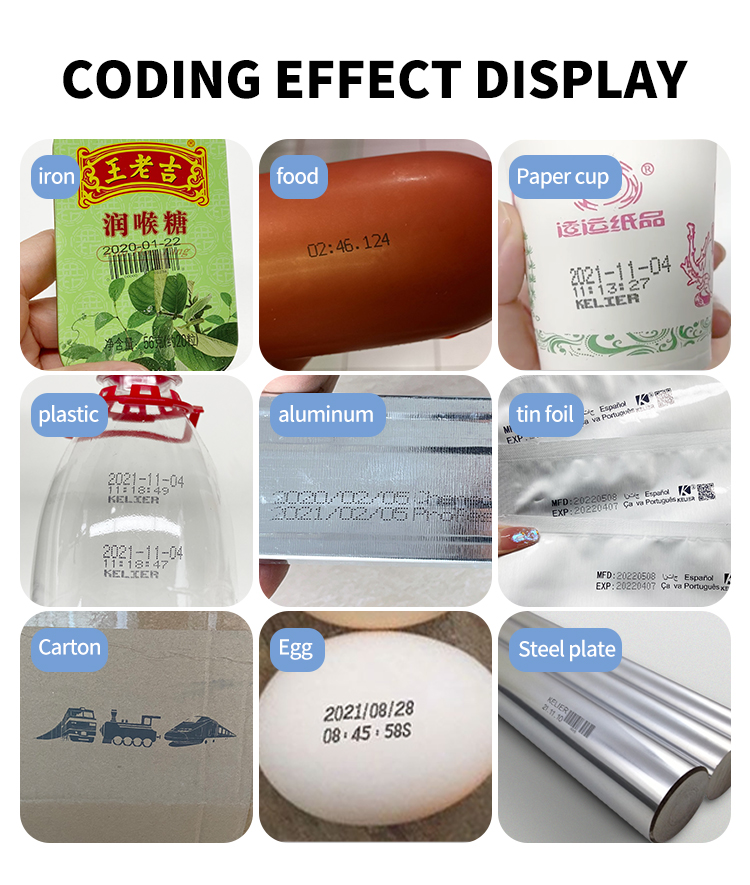 Kelier - batch number machine for board carton stone pipe cable metal plastic batch printer for food Board Non-standard customization 11