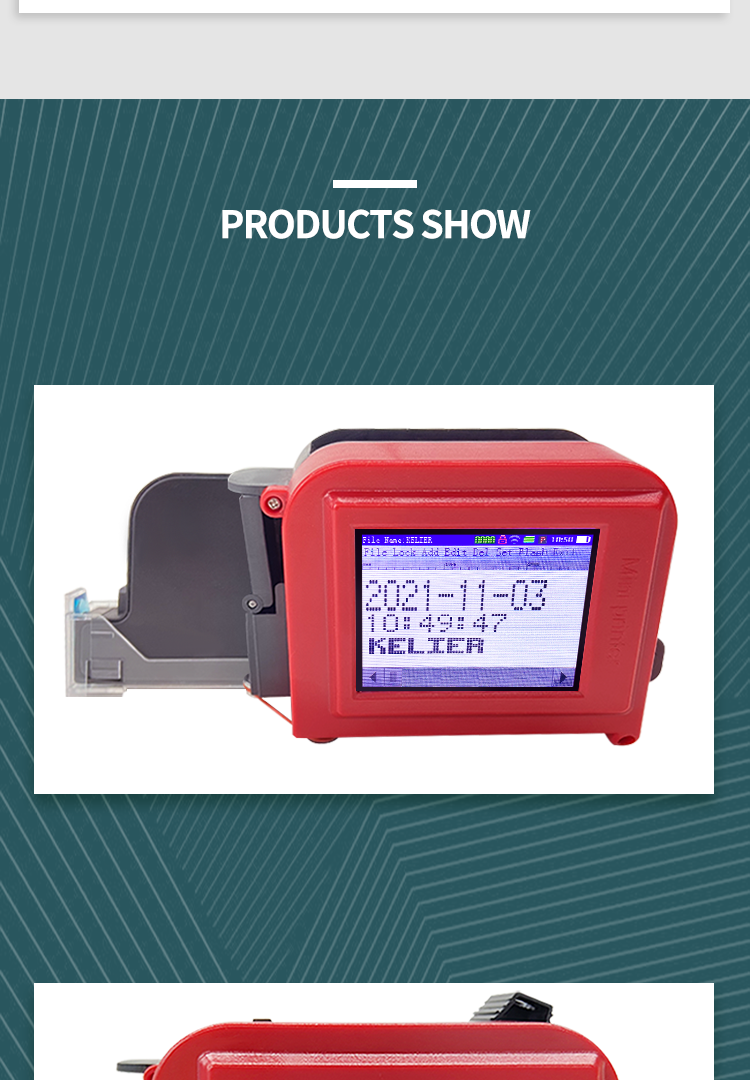 Kelier - Kelier 2022 new inkjet printer mini hand printer to print production date food bag bottle body Non-standard customization 14