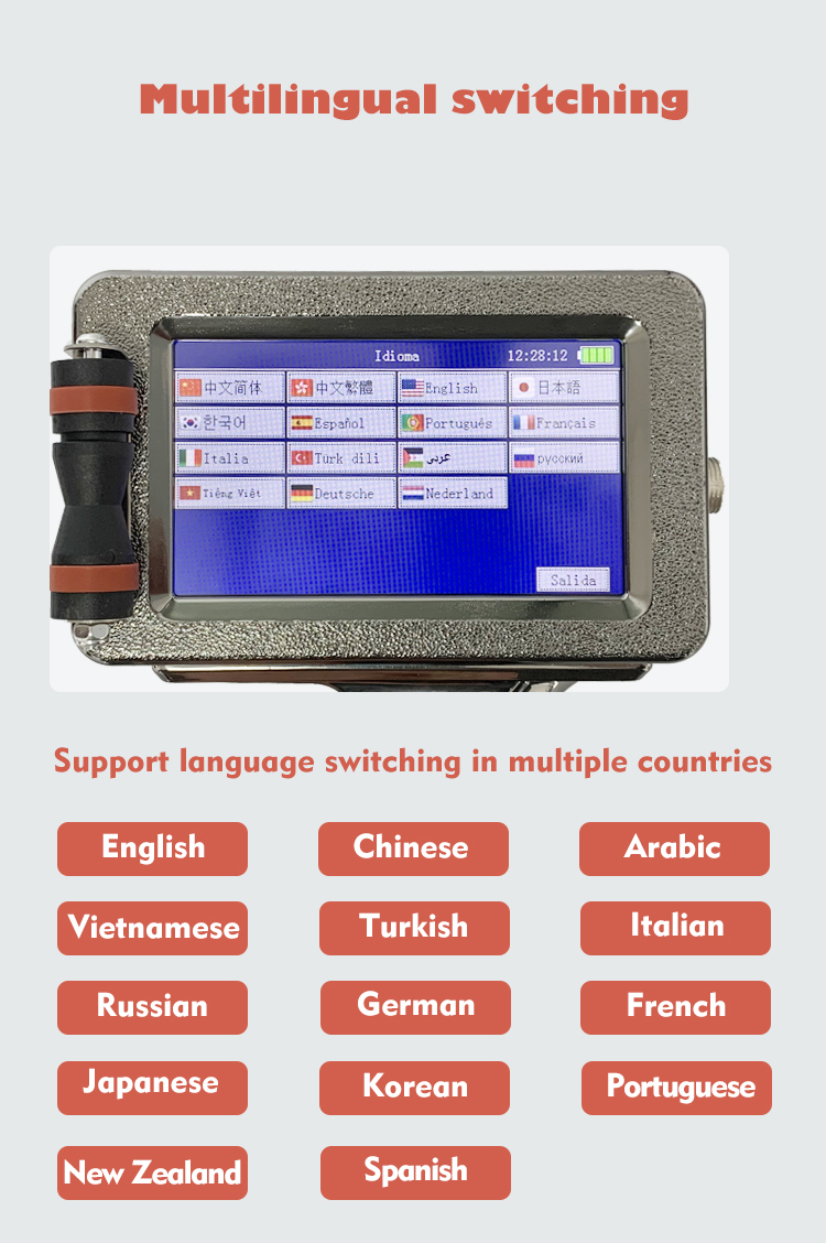 TIJ2.5 Smart Expiry Date Handheld Inkjet Printer Inkjet Printing Machine inkjet marking mark for Industry machine