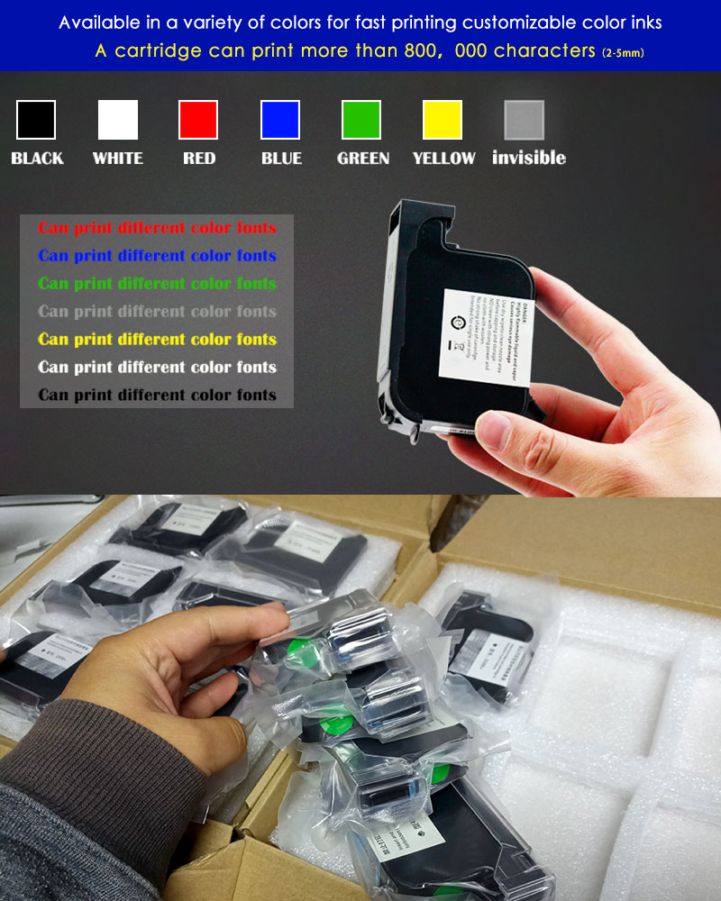 Kelier portable high quality colorful jet printer OEM/ODM Chinese factory for inkjet printer handheld