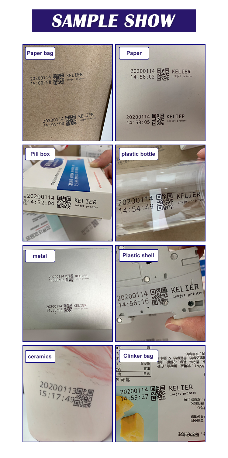 Kelier portable high quality colorful jet printer OEM/ODM Chinese factory for inkjet printer handheld