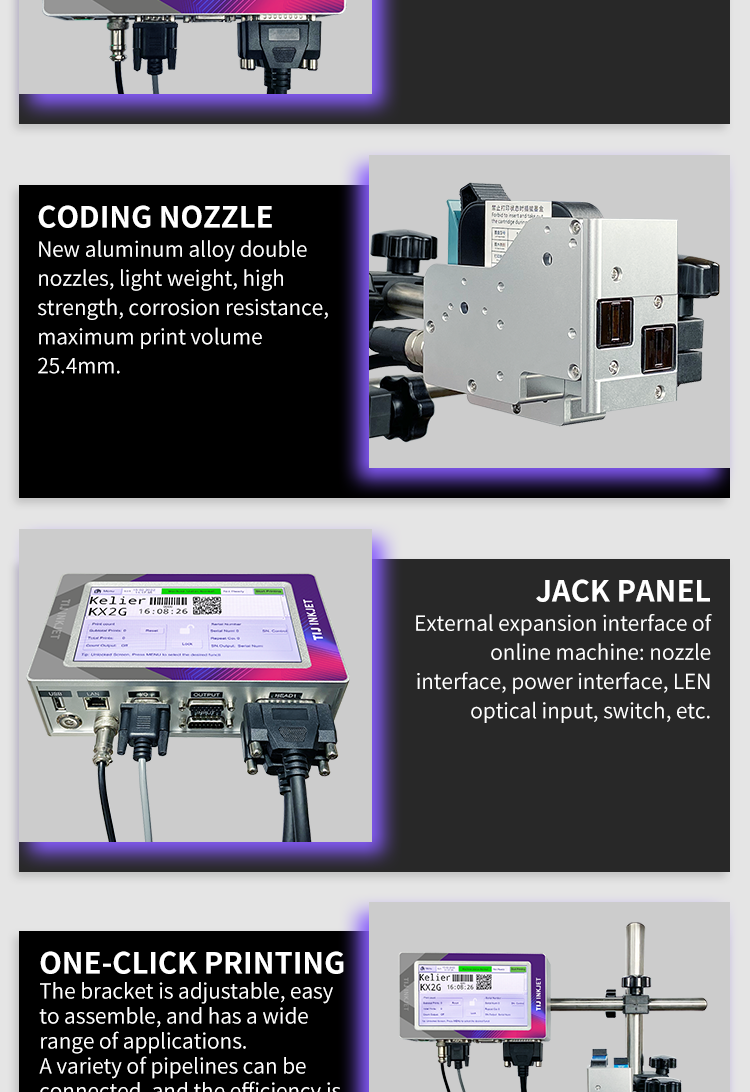 Kelier - Kelier KX2G 1mm-25.4mm logo carton box bottle inkjet printing machine for assembly line Non-standard customization1 14