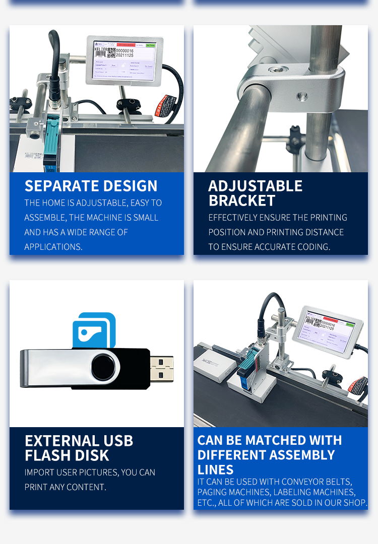 Kelier - 1254mm date printing online coding machine for cartons plastic bags Online Inkjet Printer 14