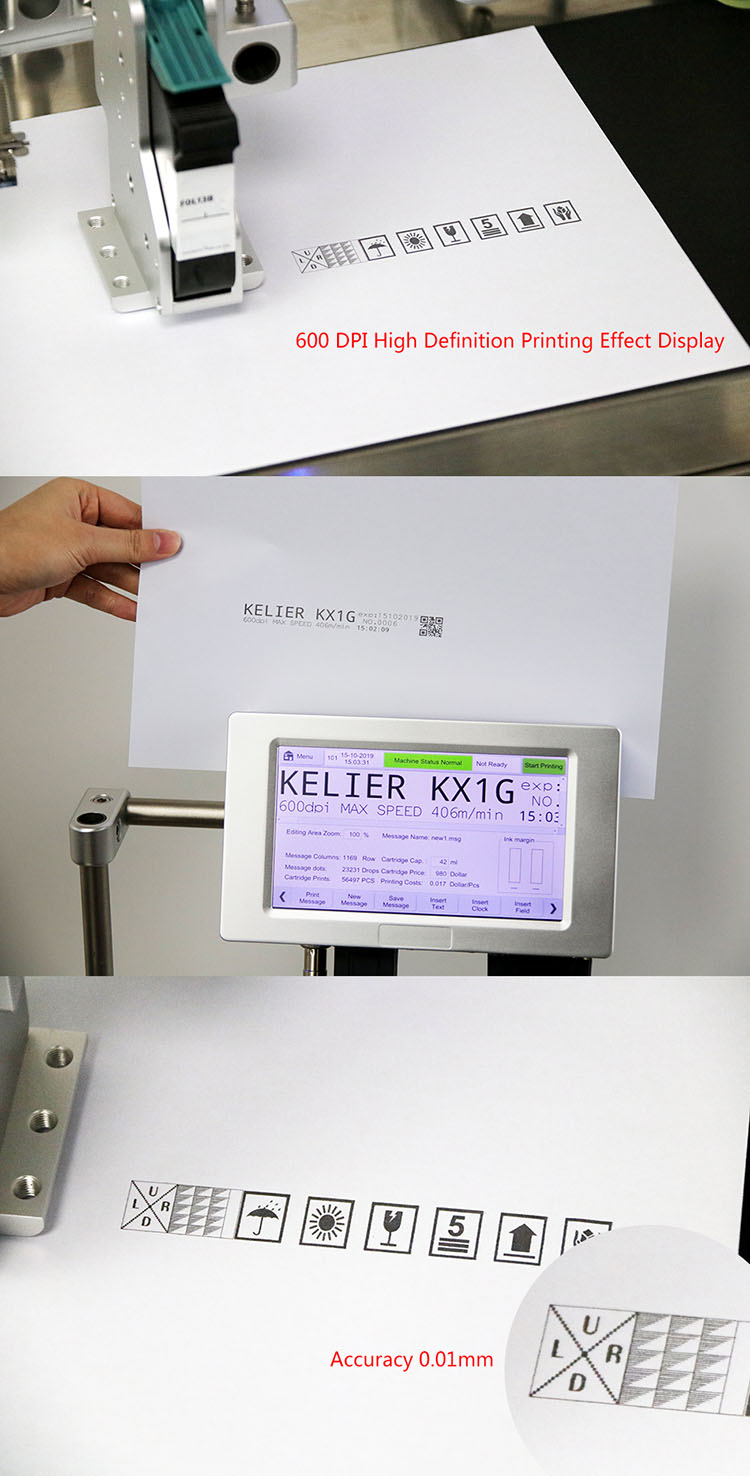 Kelier - Kelier tij 76.2mm print height coding machine inkjet printer for expiry date plastic bag Non-standard customization 17