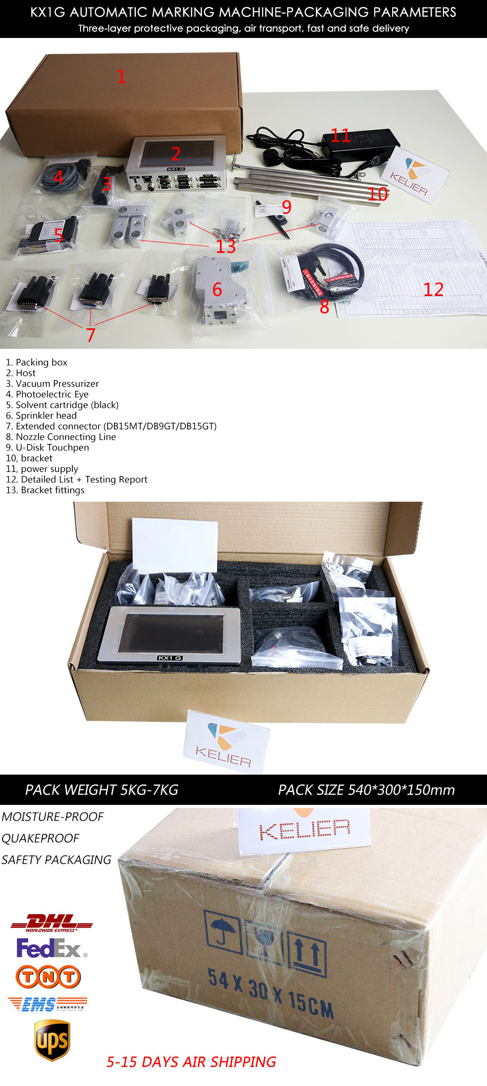 Kelier - Kelier tij 76.2mm print height coding machine inkjet printer for expiry date plastic bag Non-standard customization 19