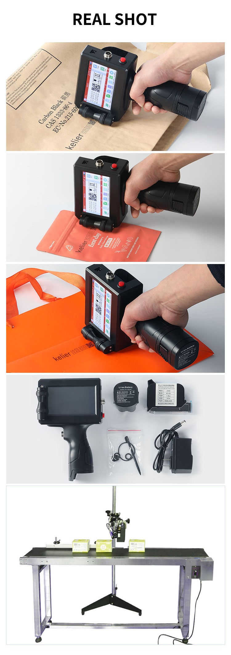 Kelier - Portable Hand Type Model Plastic Inkjet Bag package Marking Printer Single Color Non-standard customization 13