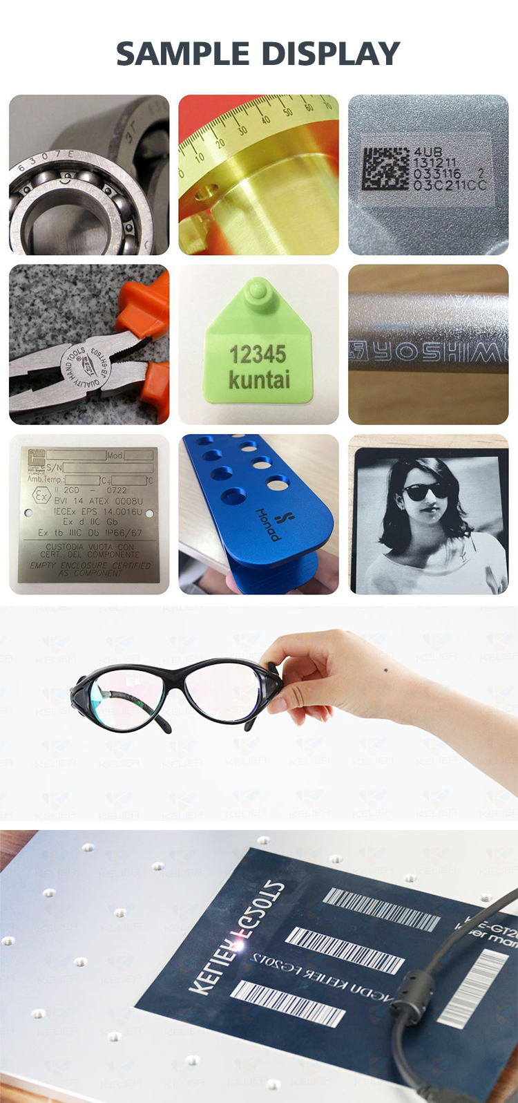 Kelier - carton coder bar code label printer bottle expiry date printing machine Fiber laser marking machine 12