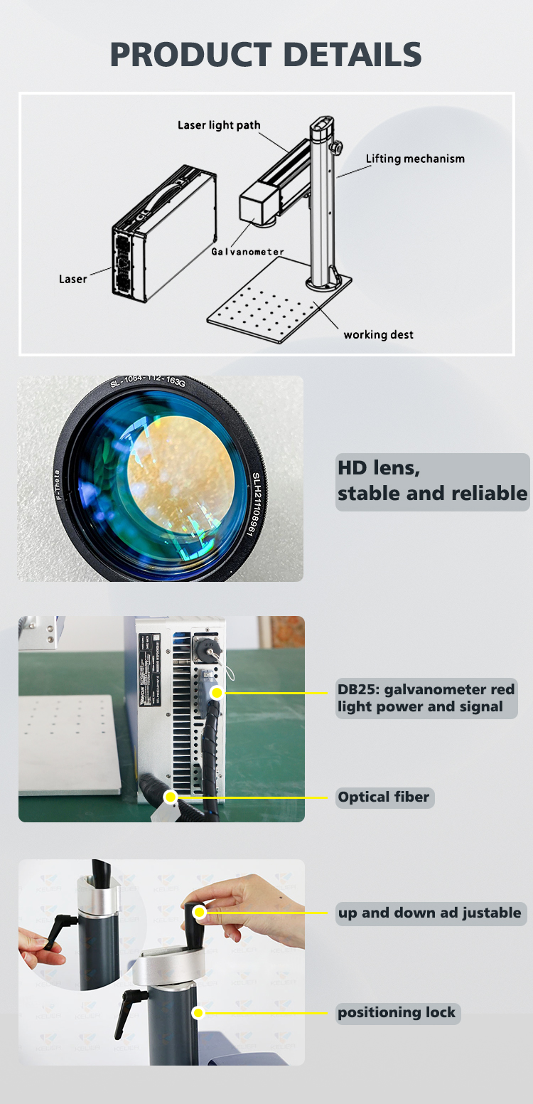 Kelier - carton coder bar code label printer bottle expiry date printing machine Fiber laser marking machine 11